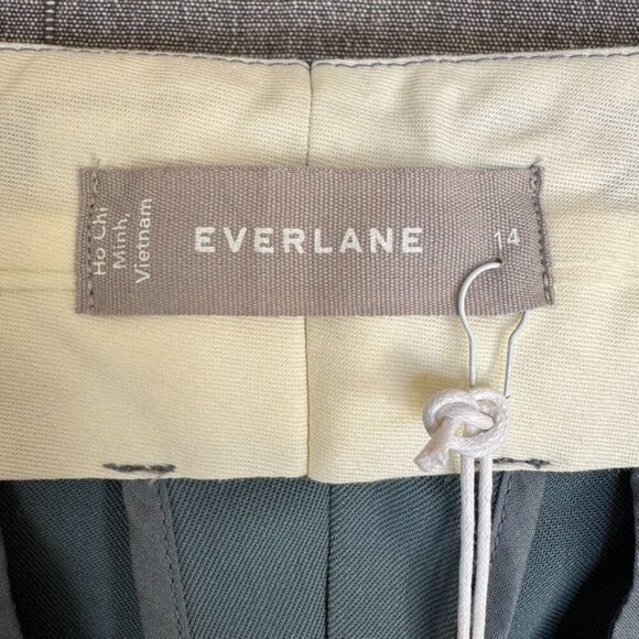 Everlane The ’80s Italian Wool Straight Leg Pleat Front Trousers Plus Size 14 - Picture 10 of 14